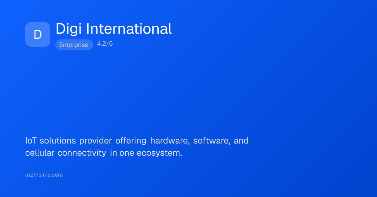 Digi International - M2M SIM Provider Review | M2M SIMs | M2M SIMs