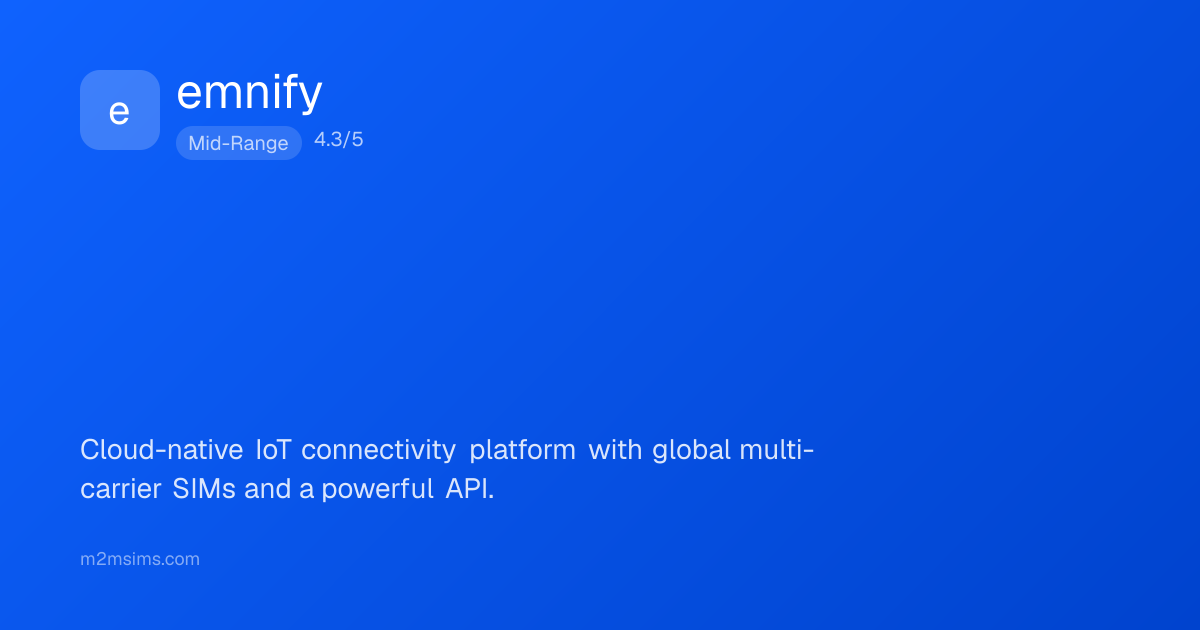 emnify - M2M SIM Provider Review | M2M SIMs | M2M SIMs