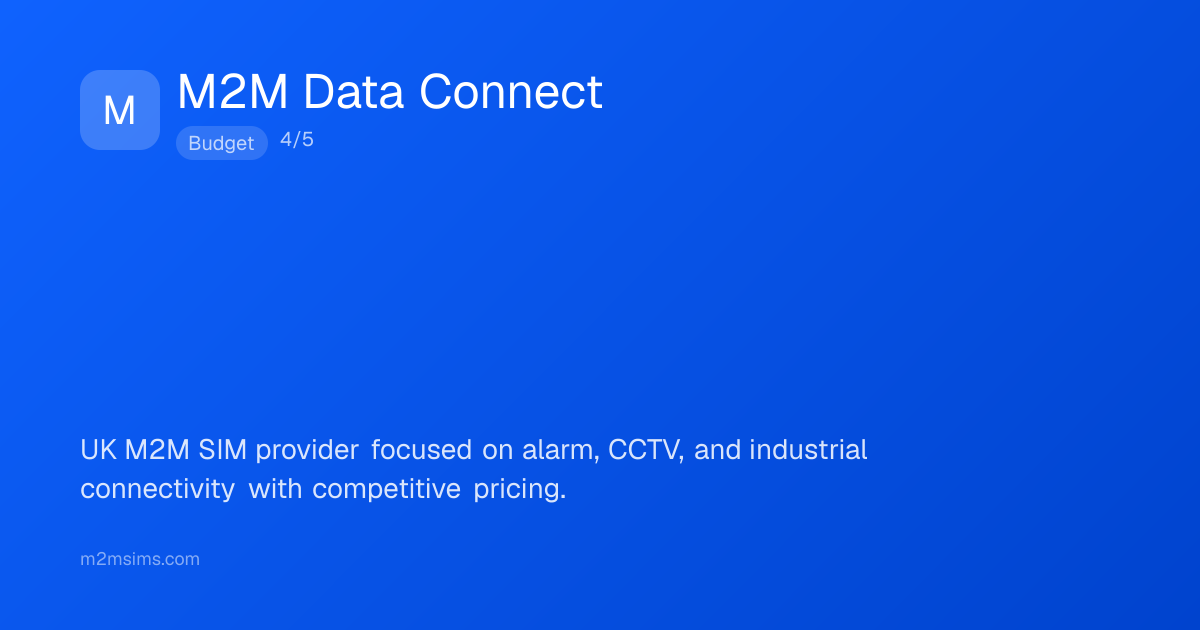 M2M Data Connect - M2M SIM Provider Review | M2M SIMs | M2M SIMs