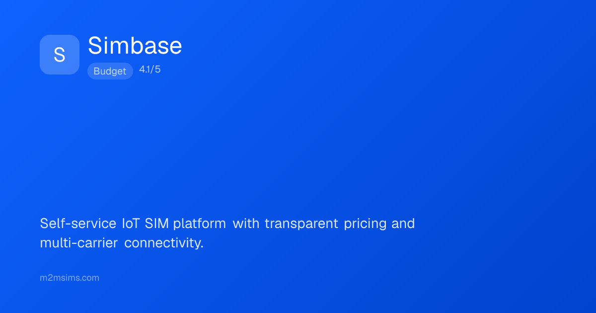 Simbase - M2M SIM Provider Review | M2M SIMs | M2M SIMs