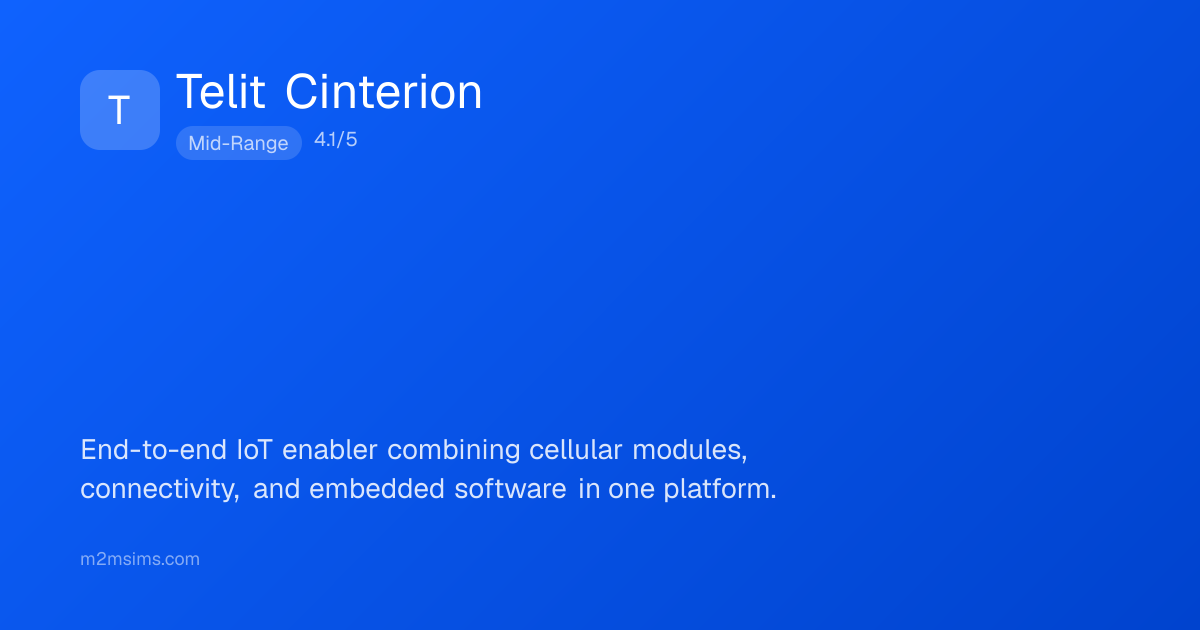 Telit Cinterion - M2M SIM Provider Review | M2M SIMs | M2M SIMs