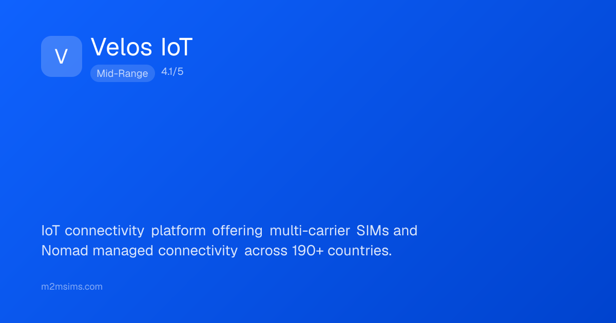 Velos IoT - M2M SIM Provider Review | M2M SIMs | M2M SIMs